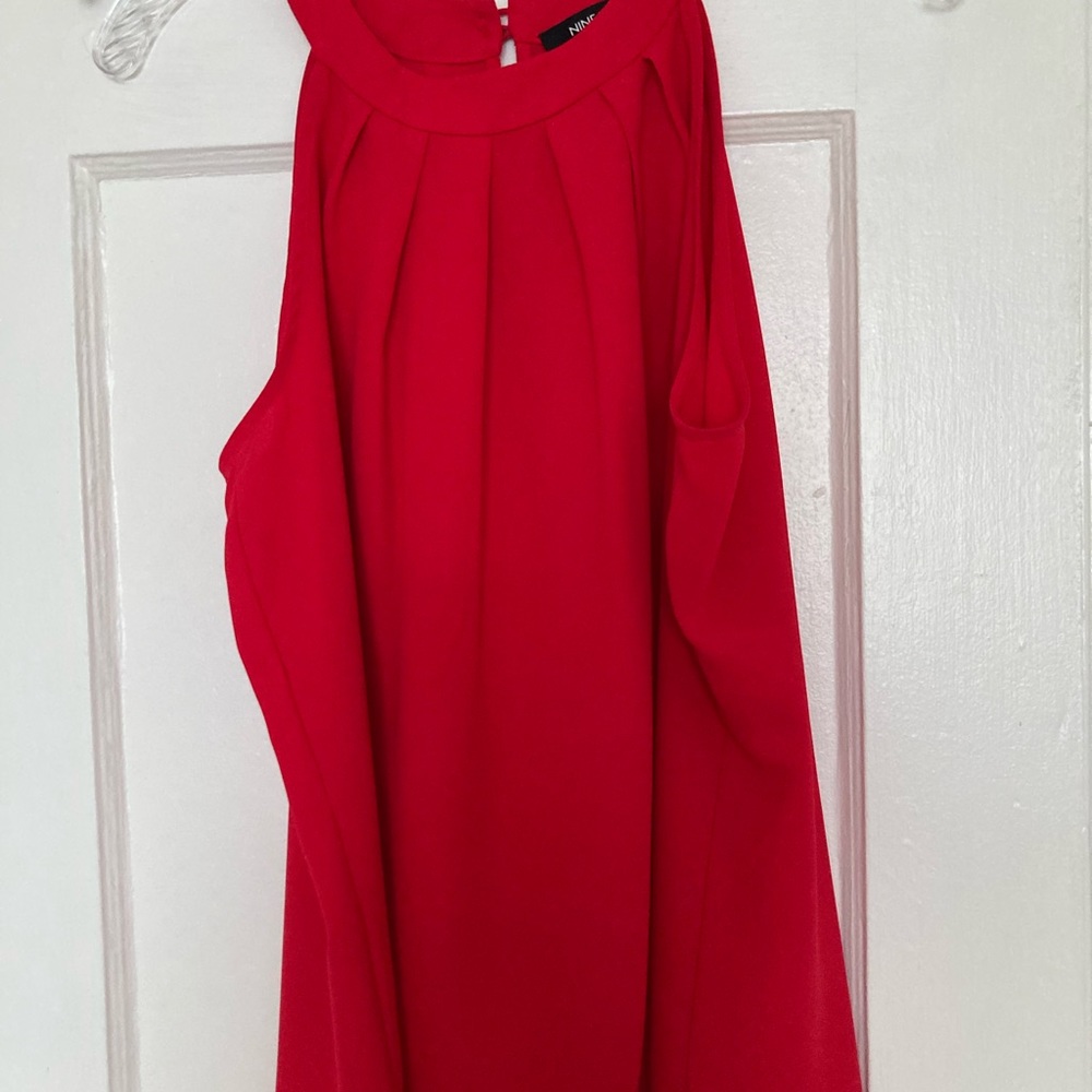 Nine West Halter neck red Sleeveless Top (M)